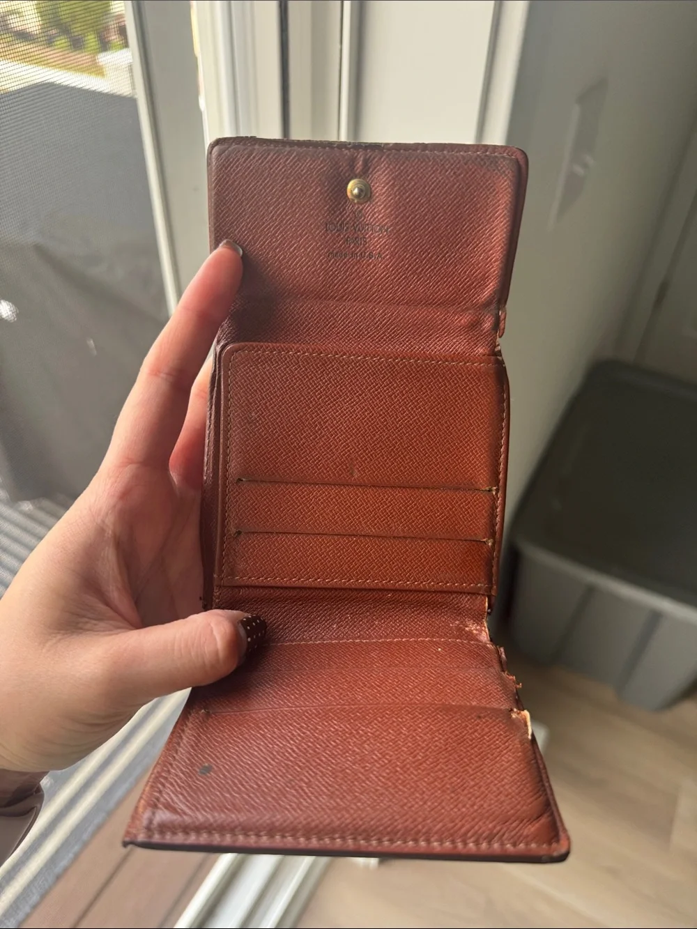 Louis Vuitton Monogram Elise Portefeuille Wallet Dark Brown